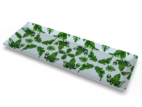 *NEU*Tablett rechteckig gro&szlig;, Bl&auml;tter<br>