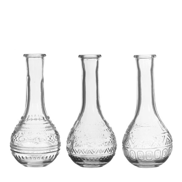 Vase Paris klar<br>H15,8 cm D 7,5 cm<br>12 Stück 3fach sort