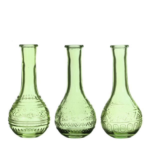 Vase Paris grün<br>H15,8 cm D 7,5 cm<br>12 Stück 3fach