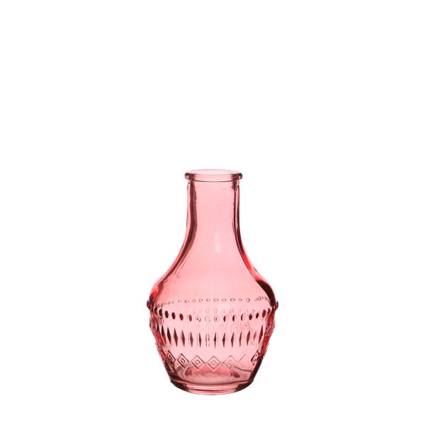 Vase Milano rose<br>H10 cm D 6 cm<br>12 Stück<br>