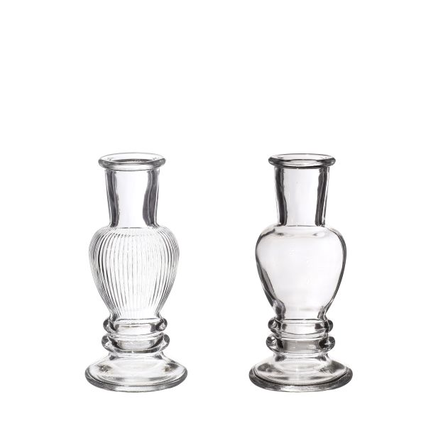 Vase Kerzenleuchter  Venedig klein klar<br>H11,3 cm D 5 cm<br>12