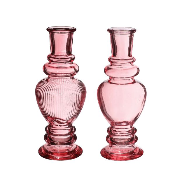Vase Kerzenleuchter Venedig groß rose<br>H15,5 cm D 5,7 cm