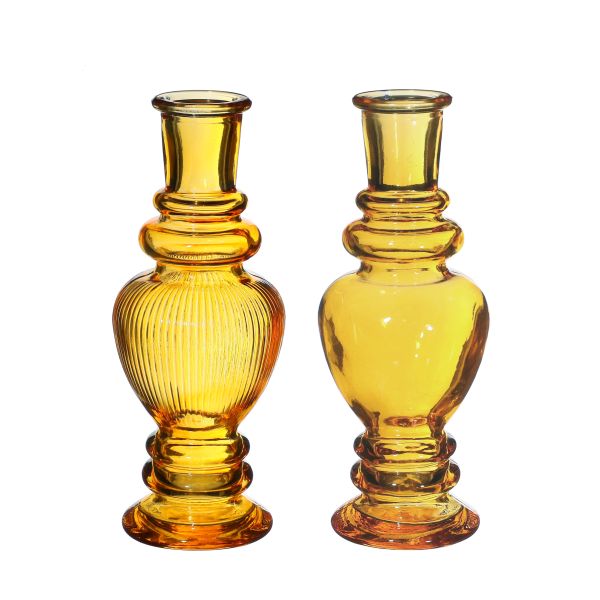 Vase Kerzenleuchter Venedig groß gelb<br>H15,5 cm D 5,7 cm