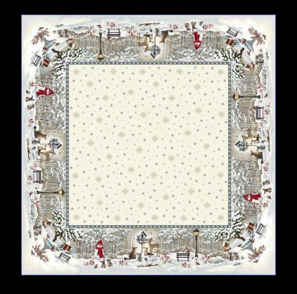 Wintermotiv 140/140<br>Gobelin creme<br>75% PES/22% CO/3% Polyac