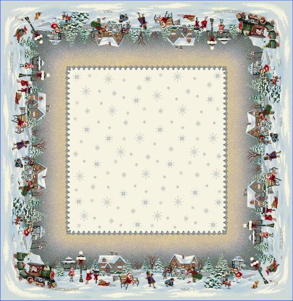 Decke 140/140<br>Gobelin Kinder Winterlandschaft<br>75% PES/22%<