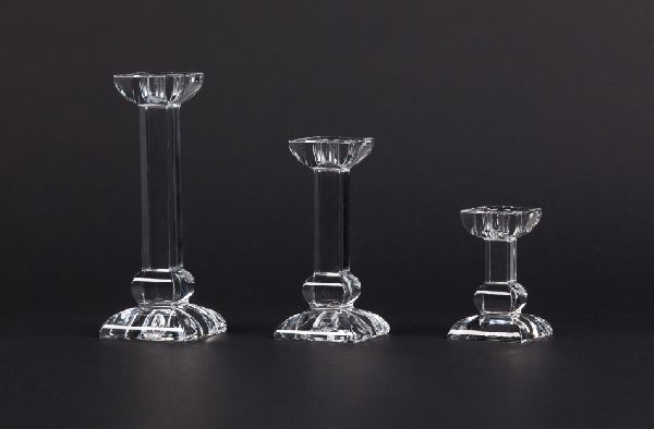 Candlestick crystal glass 20 cm