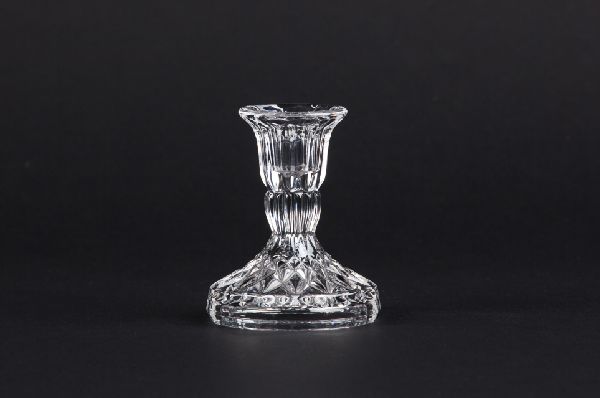 Candle Holder Crystal Glass Set of 2